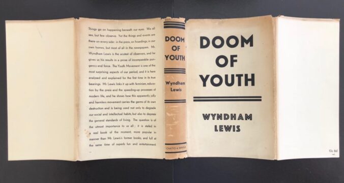The dust-jacket to Wyndham Lewis' book Doom of Youth.